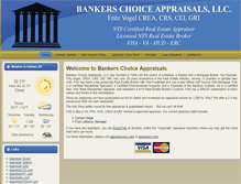 Tablet Screenshot of bankerschoiceappraisalsllc.com